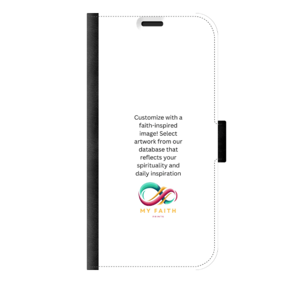 Apple iPhone 13 Pro Max Wallet case (front printed, black)