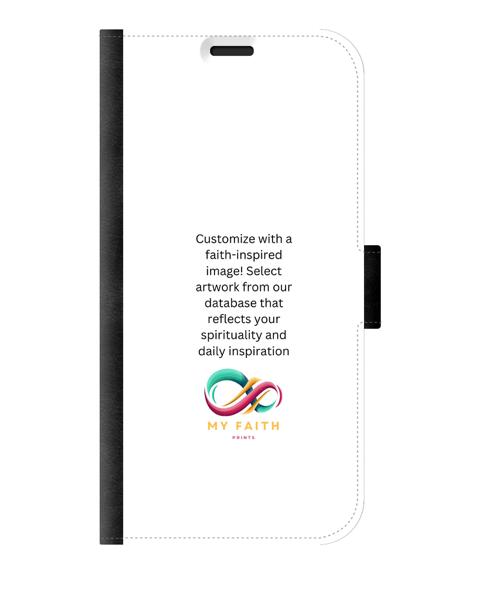 Apple iPhone 14 Pro Max Wallet case (front printed, black)