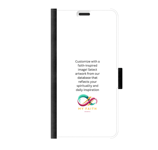 Samsung Galaxy S22 Wallet case (front printed, black)