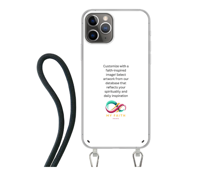 Apple iPhone 11 Pro Crossbody case (back printed, transparent)