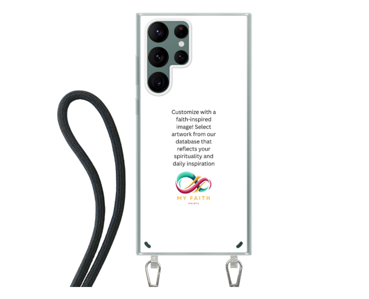 Samsung Galaxy S22 Ultra Crossbody case (back printed, transparent)