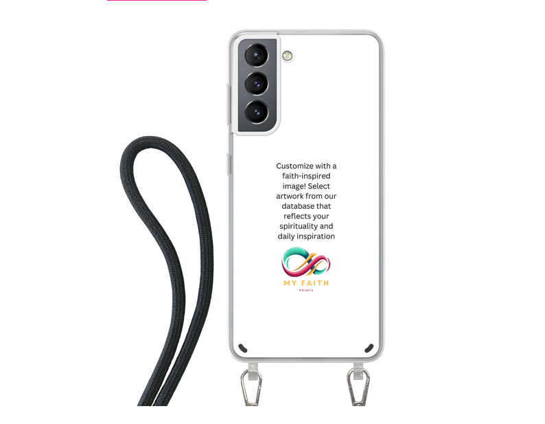 Samsung Galaxy S21 5G Crossbody case (back printed, transparent)