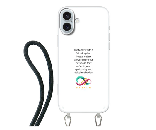 Apple iPhone 16 Plus Crossbody case (back printed, transparent)