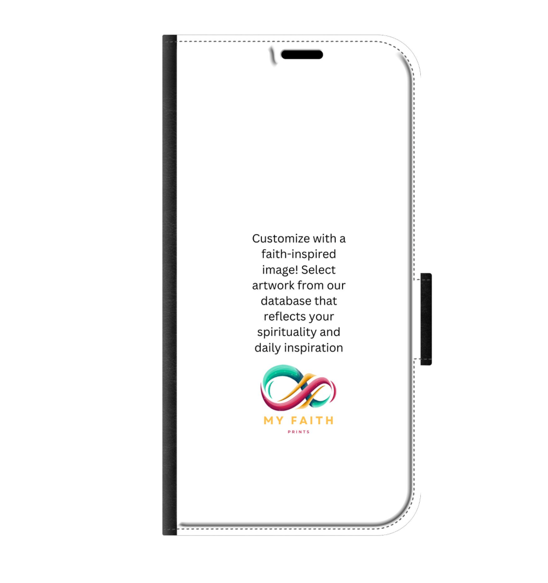 Samsung Galaxy S22 Ultra Wallet case (front printed, black)