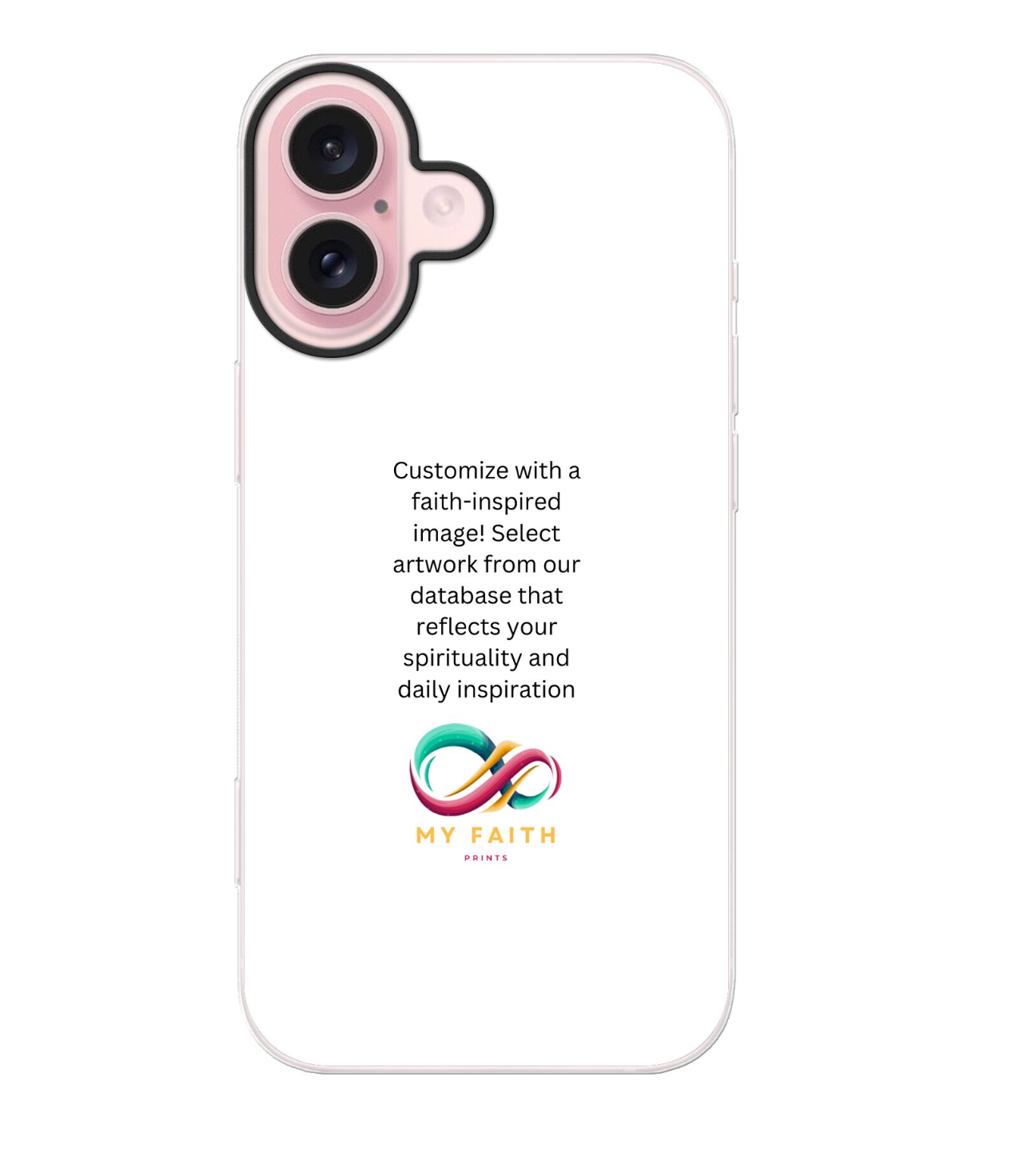 Apple iPhone 16 Hybrid case with MagSafe (back printed, transparent)