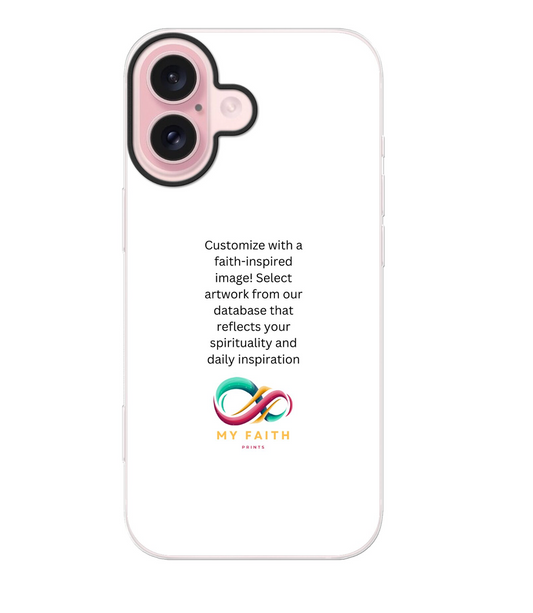 Apple iPhone 16 Hybrid case with MagSafe (back printed, transparent)