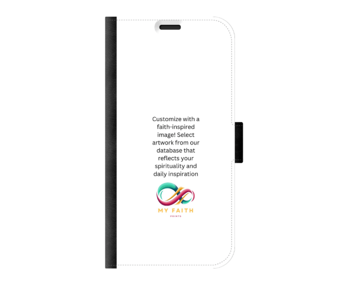 Apple iPhone 12 mini Wallet case (front printed, black)