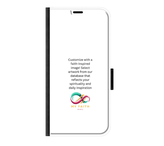 Apple iPhone 16 Pro Max Wallet case (front printed, black)