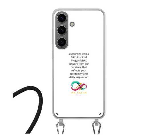 Samsung Galaxy S24 Crossbody case (back printed, transparent)