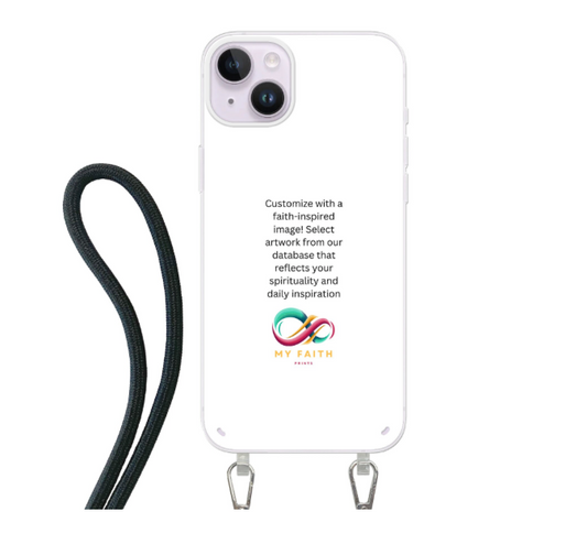 Apple iPhone 14 Plus Crossbody case (back printed, transparent)