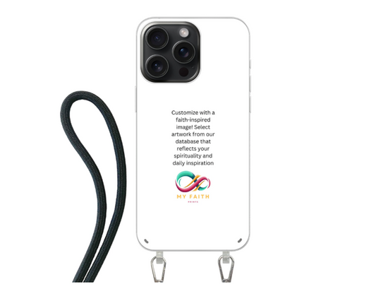 Apple iPhone 16 Pro Crossbody case (back printed, transparent)
