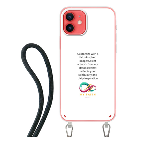 Apple iPhone 12 / iPhone 12 Pro Crossbody case (back printed, transparent)