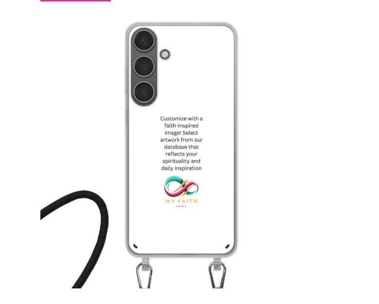 Samsung Galaxy S24 Plus Crossbody case (back printed, transparent)