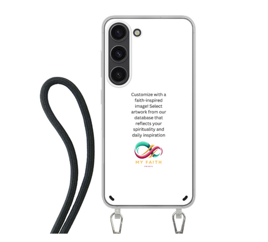 Samsung Galaxy S23 Crossbody case (back printed, transparent)