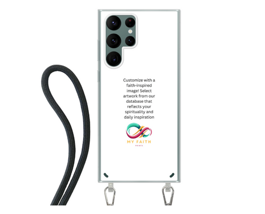 Samsung Galaxy S22 Ultra Crossbody case (back printed, transparent)