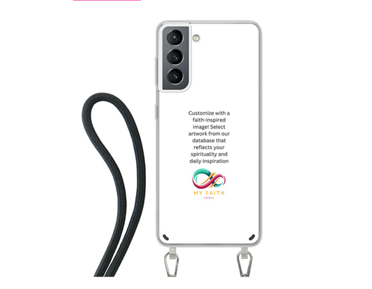 Samsung Galaxy S21 5G Crossbody case (back printed, transparent)