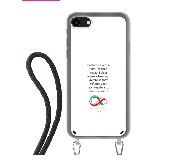 Apple iPhone 7 / 8 / SE (2020) / SE (2022) Crossbody case (back printed, transparent)