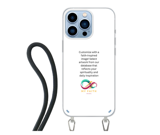 Apple iPhone 13 Pro Crossbody case (back printed, transparent)