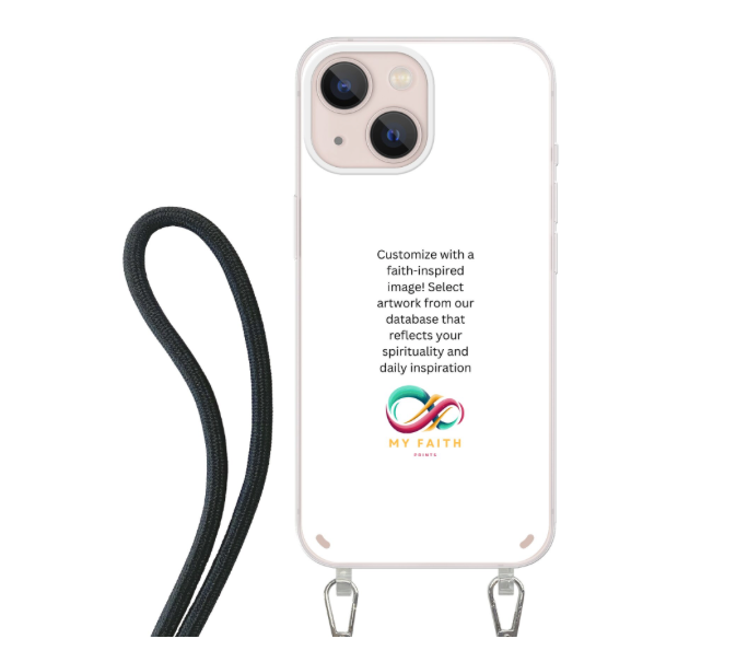 Apple iPhone 13 mini Crossbody case (back printed, transparent)