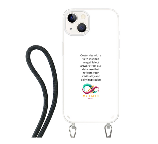 Apple iPhone 13 Crossbody case (back printed, transparent)